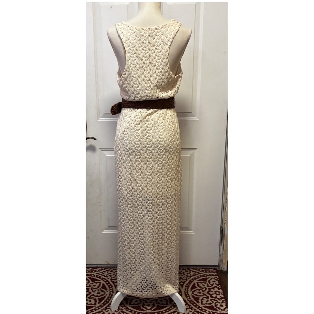 American Rag Crochet Maxi Dress Women XL Egret White Sleeveless Boho NWT - Picture 3 of 10